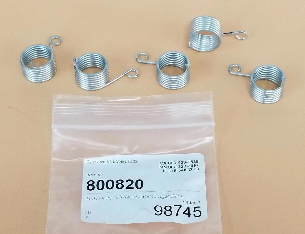 Used LOT OF 5 NEW GENERIC 800820 TORSION SPRING-RWND DANCER L