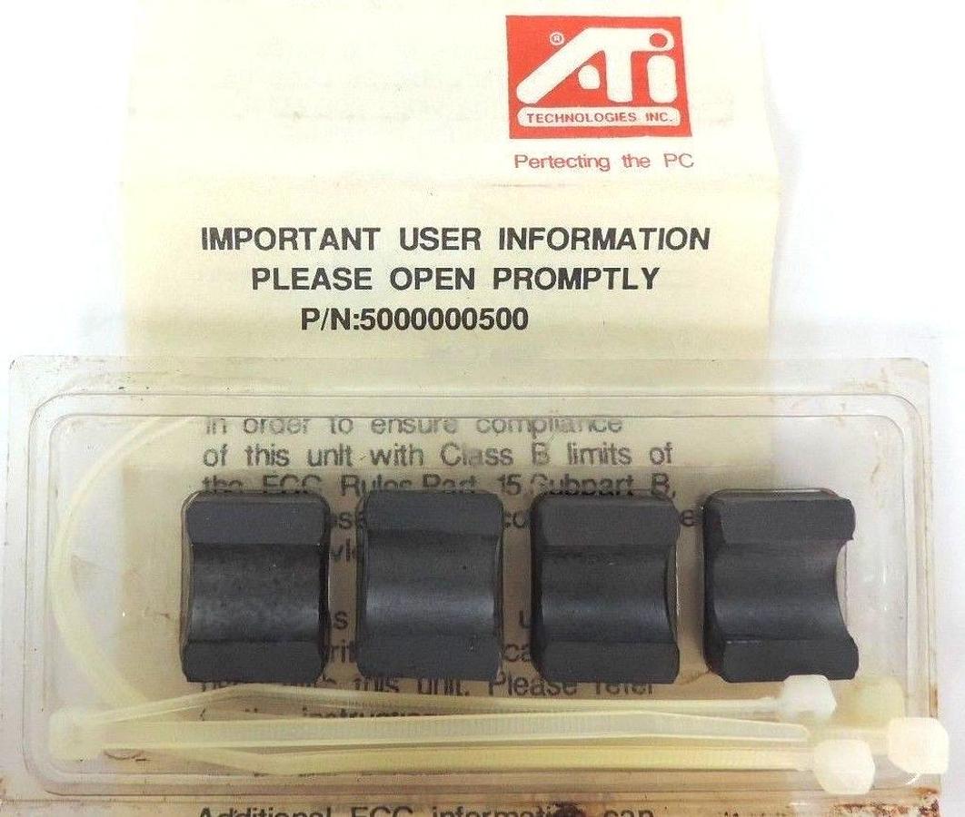 Used NEW ATI FERRITE KIT 5000000500 FOR VIDEO CABLES, TWO KITS INCLUDED