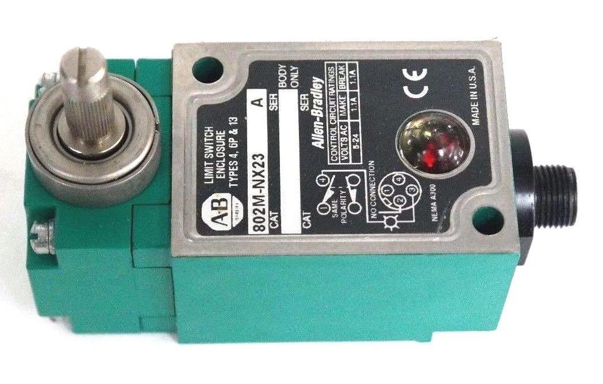 Used NIB ALLEN BRADLEY 802M-NX23 SER. A LIMIT SWITCH 802MNX23