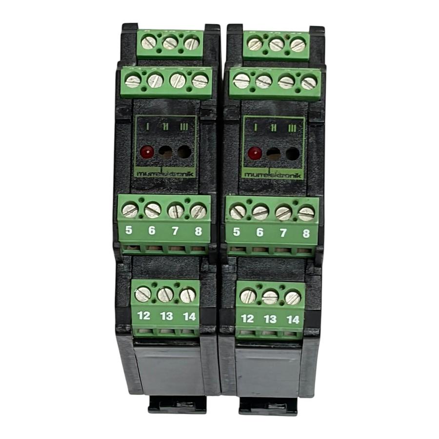 Used Lot of 2 Murrelektronik RM 14/24 DC 51510 DIN Rail Relay Modules New Surplus