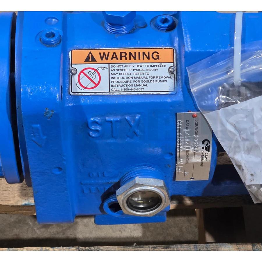Refurbished GOULDS PUMPS 3196 1.50X3-8 6" 316 SS CENTRIFUGL PUMP 3196STX-1.5X3-8 REPAIRED