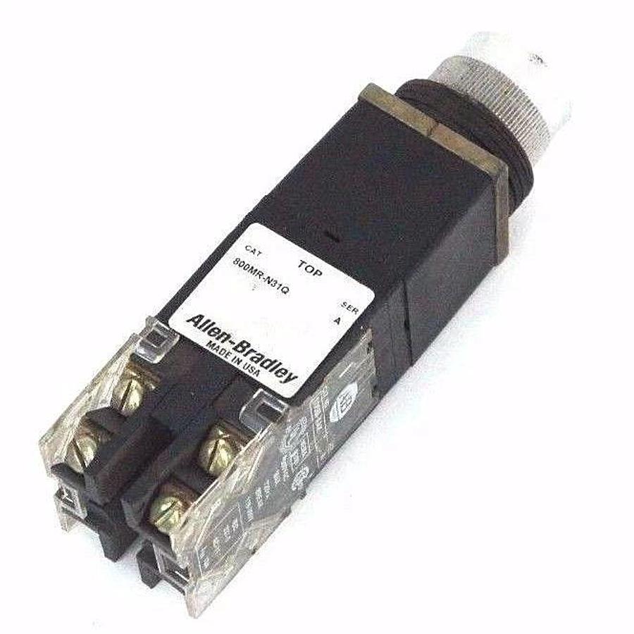 Used ALLEN BRADLEY 800MR-N31Q SELECTOR SWITCH SER A W/ 800M-XAK CONTACTS SER A