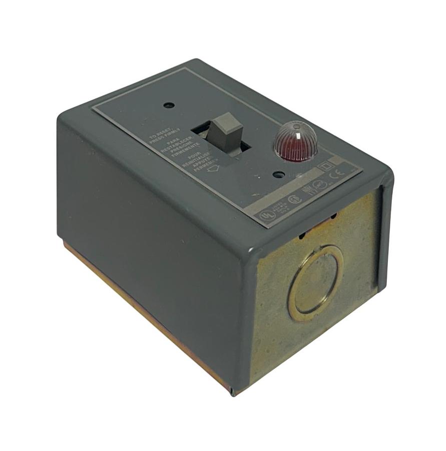 Used SQUARE D 2510FGJ1P FHP MANUAL STARTER W/ INDICATOR LIGHT TYPE 1 ENCLOSURE NSMP