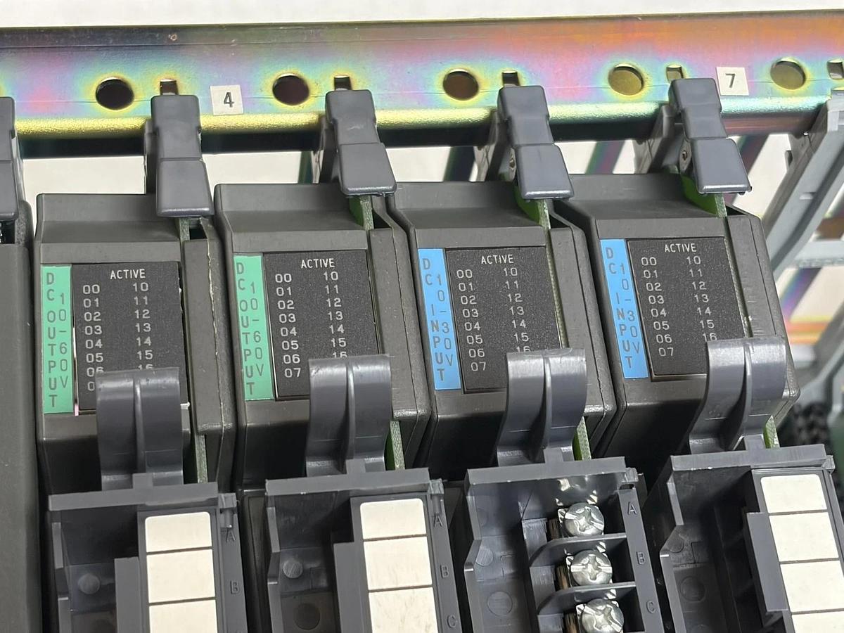 Used Allen-Bradley 1771-A3B1 PLC-5 12-Slot I/O Rack Assembly with Modules