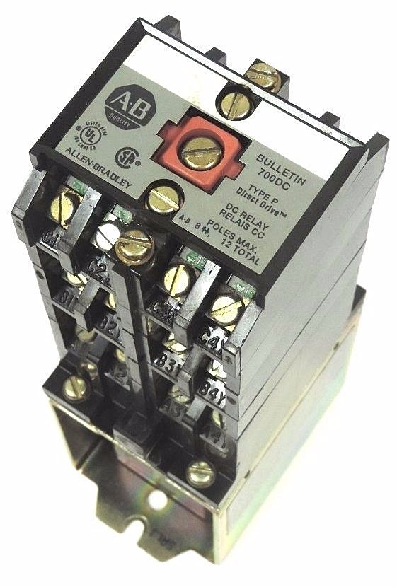 Used ALLEN BRADLEY 700DC-P1200Z24 DC RELAY 700DCP1200Z24 SER. A, 24V PD174 COIL