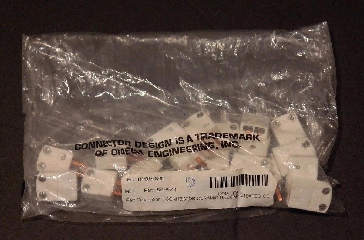Used LOT OF 10 OMEGA CERAMIC CONNECTOR SETS MALE & FEMALE