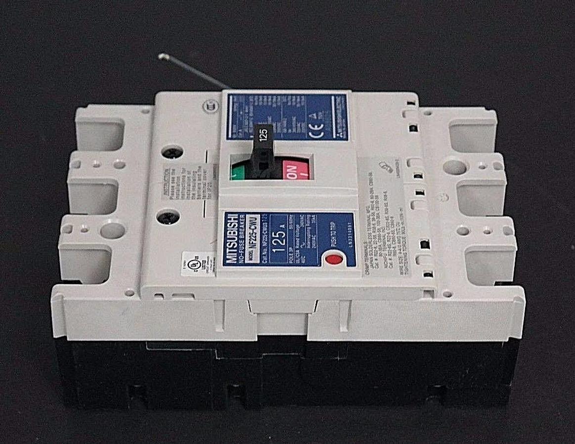 NIB MITSUBISHI NF225-CWU3 CIRCUIT BREAKER 125A, 3P, NF225-CWU NF225CWU3125