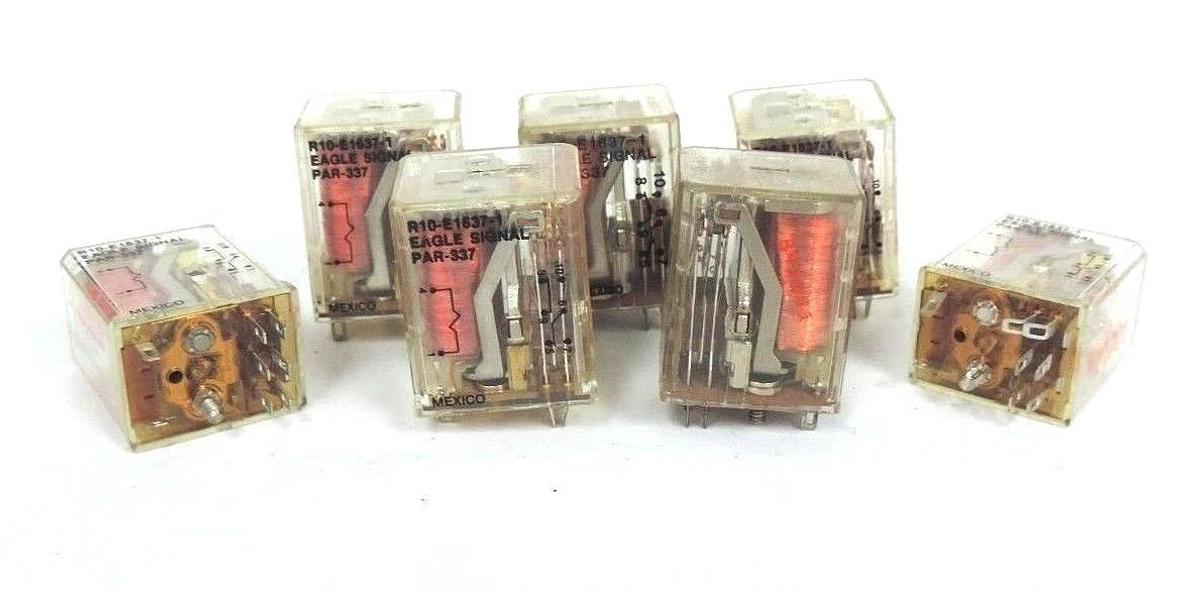 Used LOT OF 7 POTTER & BRUMFIELD R10-E1637-1 EAGLE SIGNAL MINI RELAY PAR-337