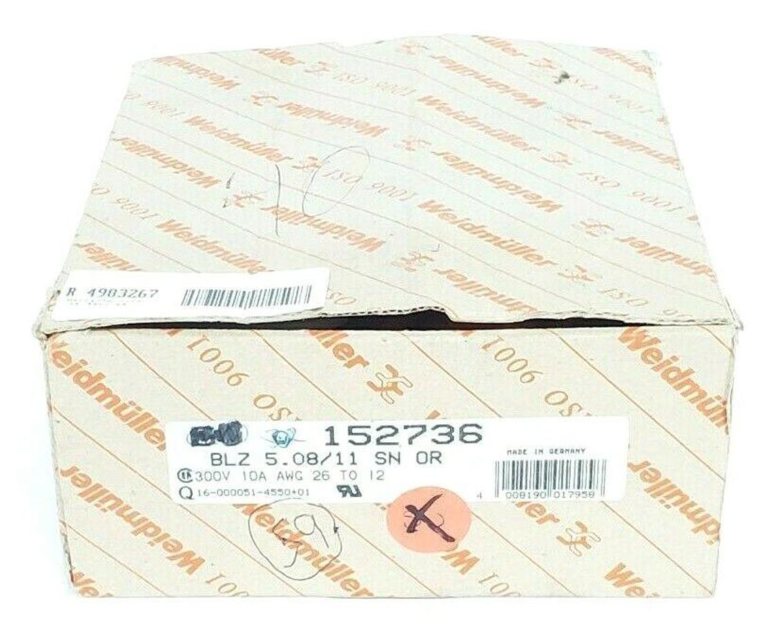 Used LOT OF 40 NEW WEIDMULLER 152736 CONNECTORS BLZ 5.08/11-SN-OR BLZ5.0811SNOR