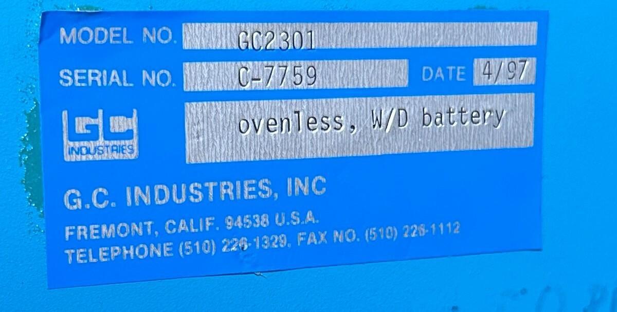 Used GC INDUSTRIES GC2301 PORTABLE OVENLESS GAS CALIBRATION SYSTEM W/ HEATER USNP