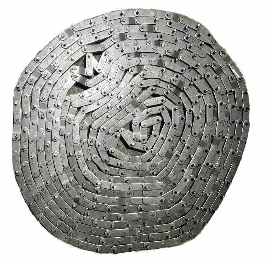 Used TSUBAKI RF2060 CONVEYOR ROLLER CHAIN, 1.5IN PITCH, ~55FT LENGTH