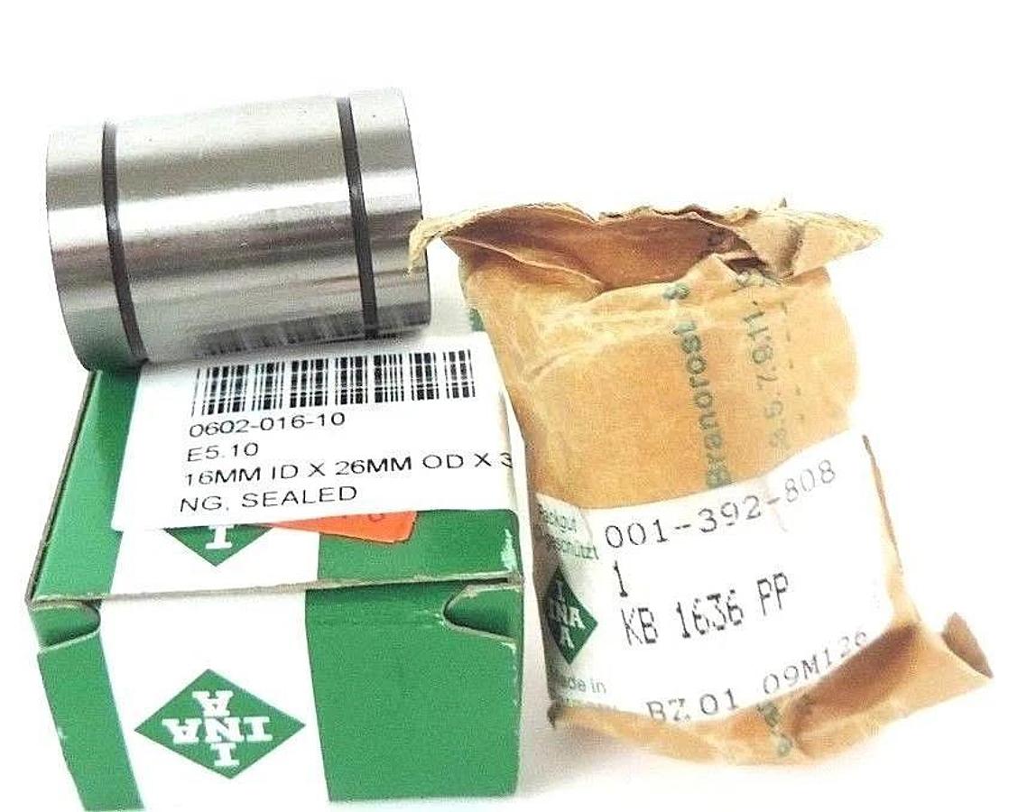 Used NIB INA KB1636 LINEAR BALL BEARING 16MM ID X 26MM OD X 36MM L