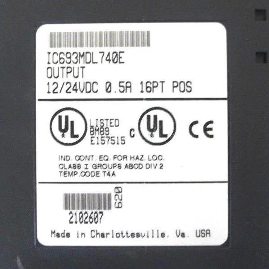 Used GE FANUC IC693CHS391H 10 SLOT RACK W/ (4) IC693MDL645D & (1) IC693MDL740E