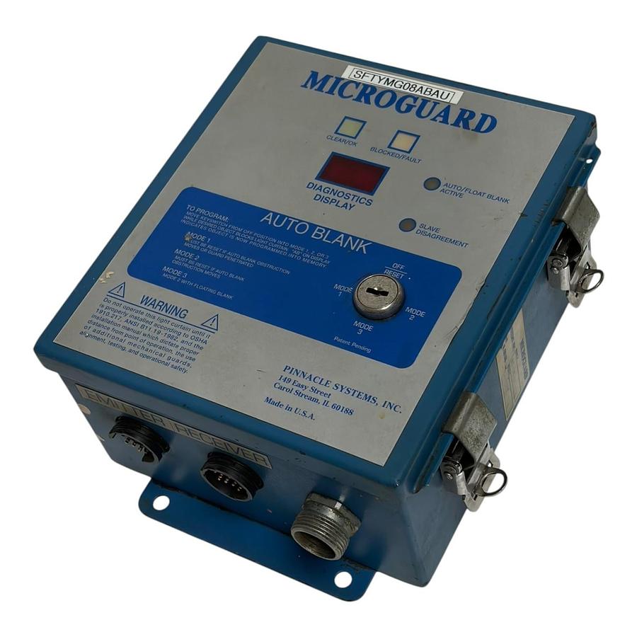 Used Pinnacle Microguard MG-08-AB-AU Safety Light Curtain Controller Box