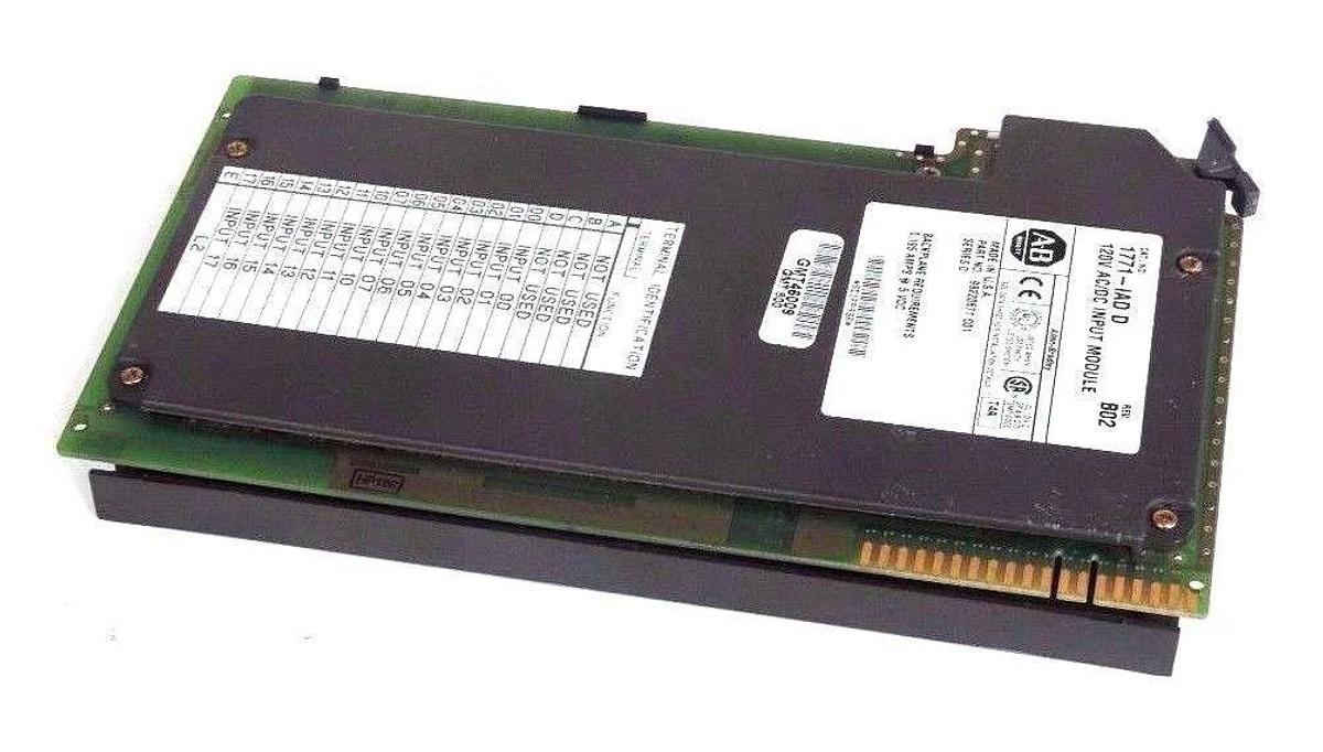 Used ALLEN BRADLEY 1771-IAD/D INPUT MODULE REV. B02 P/N 96220671 C01 SERIES D