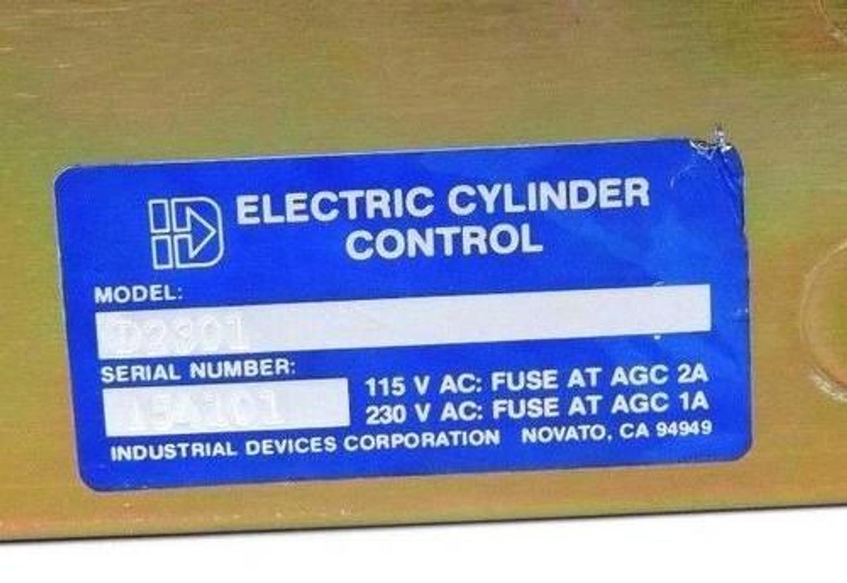 Used INDUSTRIAL DEVICES CORP D2301 ELECTRIC CYLINDER CONTROL DRIVE