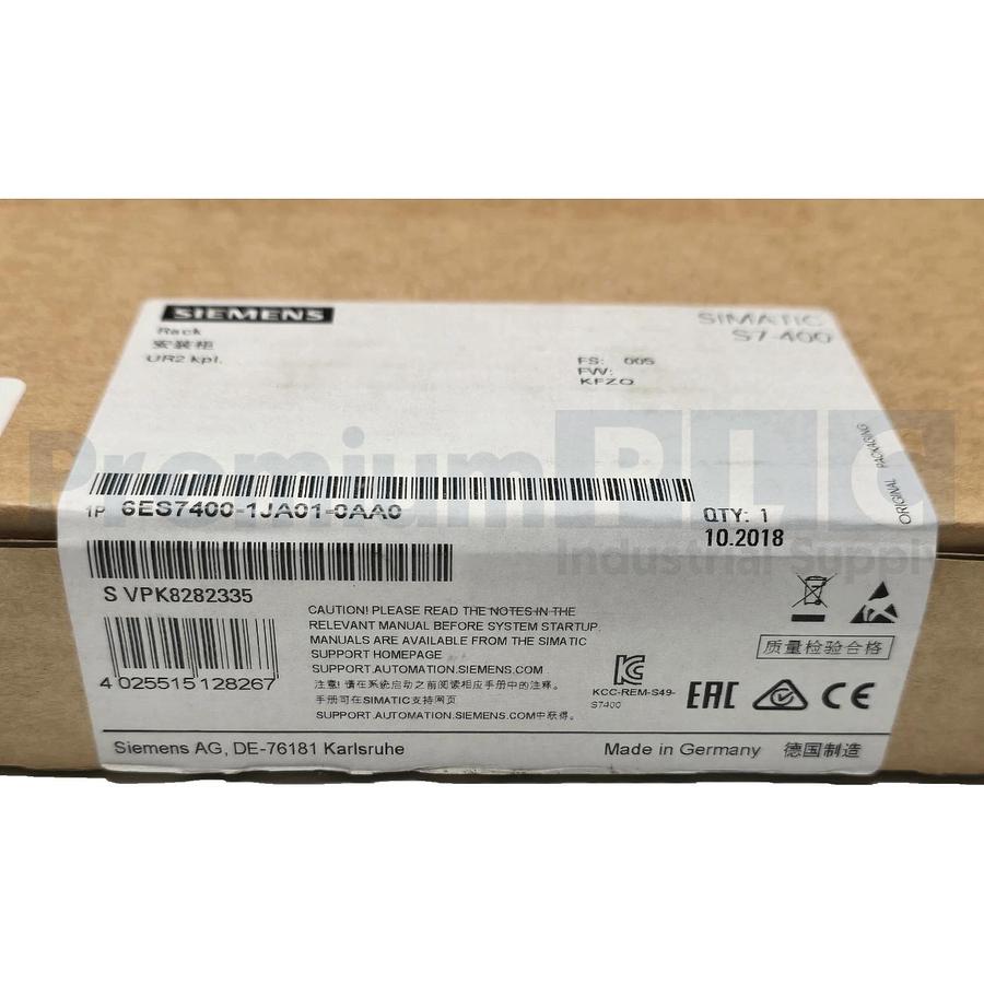Used SIEMENS 6ES7400-1JA01-0AA0 SIMATIC S7-400 RACK UR2 9-SLOT 6ES74001JA010AA0 NSFS