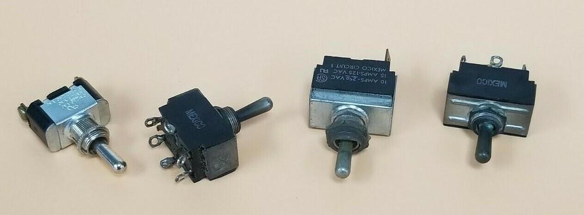 Used LOT OF 4 ASSORTED CARLING TOGGLE SWITCHES