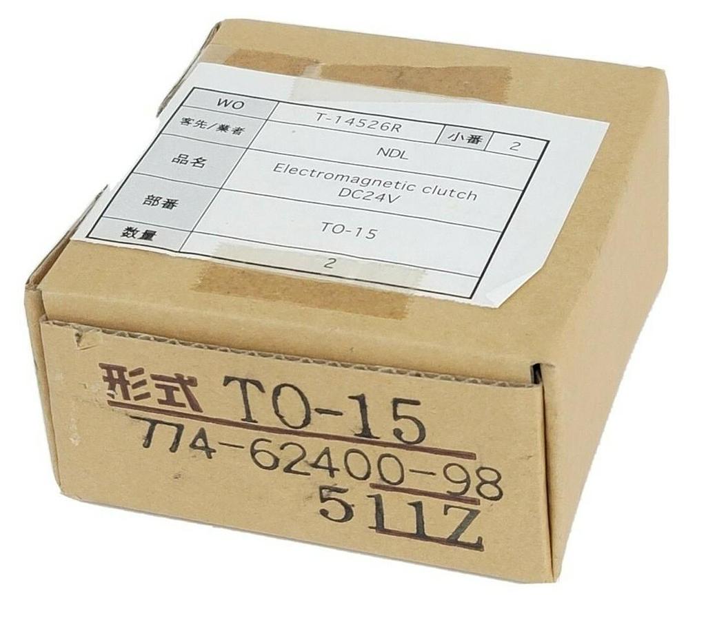 Used NIB SHINKO ELECTRIC TYPE TO-15 ELECTROMAGNETIC CLUTCH TO15, DC24V
