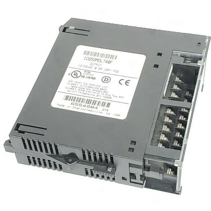 Used GE FANUC IC693MDL740F OUTPUT MODULE 12/24VDC 0.5A 16PT POS