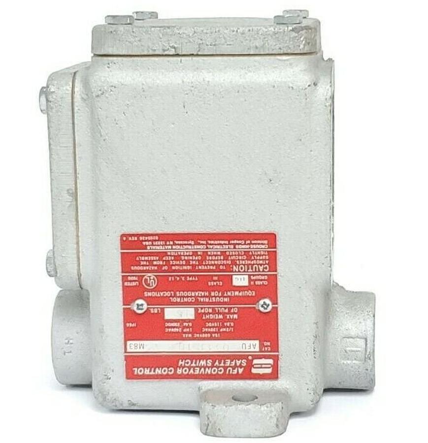 Used CROUSE HINDS AFU0333-10 CONVEYOR CONTROL SAFETY SWITCH AFU0333-10-M83 INCOMPLETE