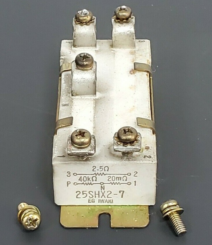 Used IWAKI 25SHX2-7 RESISTOR 40K OHM, 20OHM, 2-5OHM