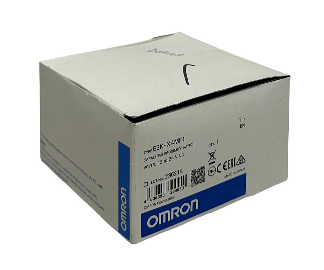 Used OMRON E2K-X4MF1 / E2KX4MF1 CAPACITIVE PROXIMITY SENSOR 12-24VDC 2M CABLE NSMP