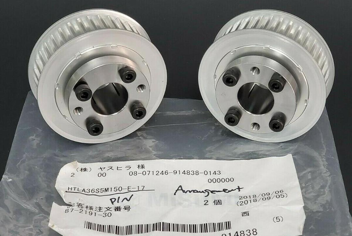 Used LOT OF 2 NEW MISUMI HTLA3S5M150-E-17 TIMING PULLIES HTLA3S5M150E17