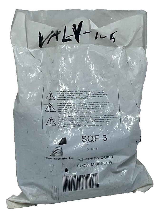 New - 5 pieces: Arrow Pneumatic 3/8" Super Quiet Flow Mufflers SQF-3