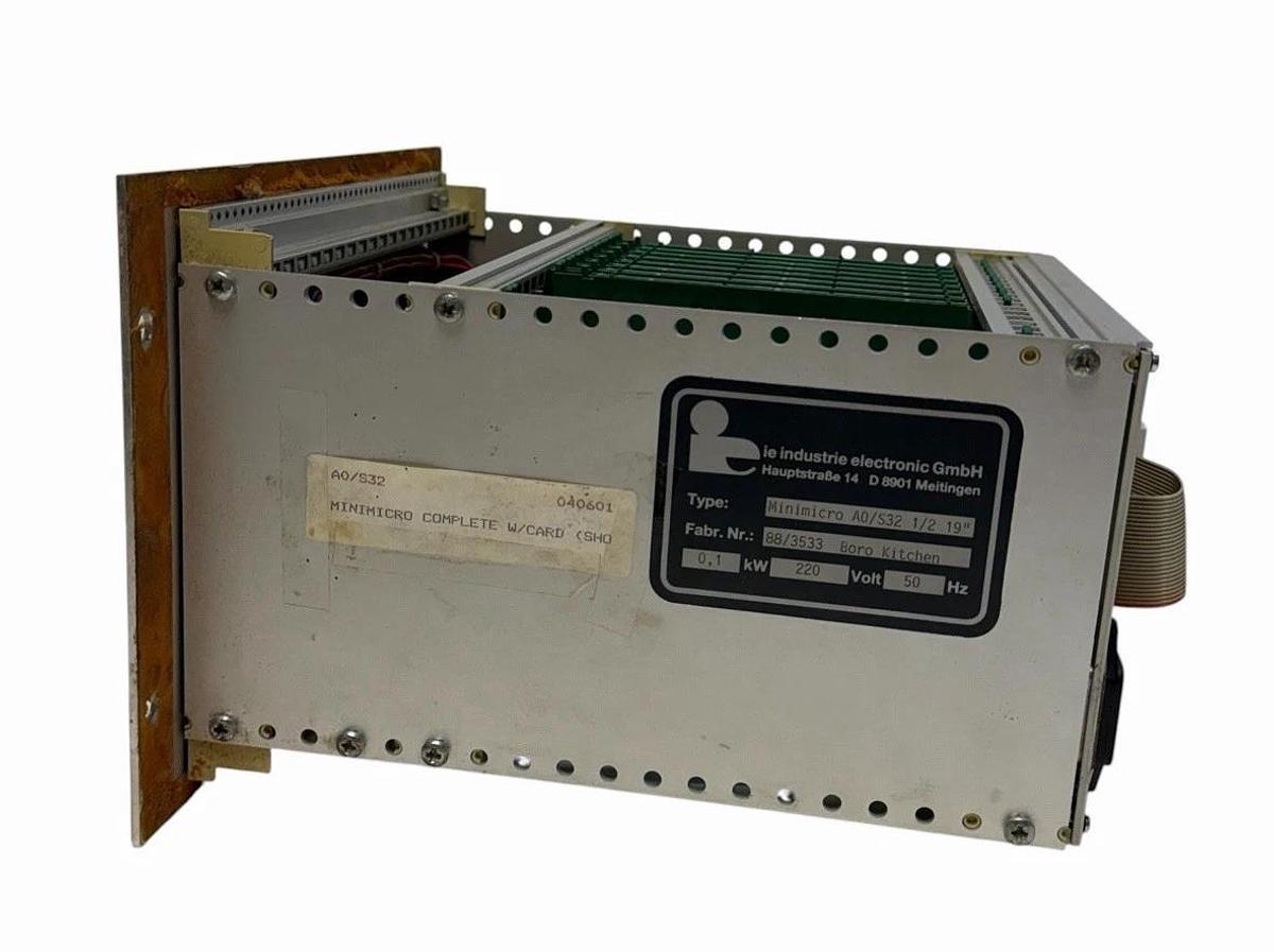 Used IE INDUSTRIE ELECTRONIC GmbH MINIMICRO A0/S32 1/2 19'' 88/3533 W/ CARDS
