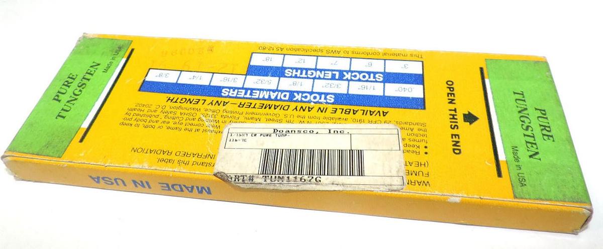 Used NEW OKI BERING TUN1167G TUNGSTEN ELECTRODES PACKAGE CONTAINS 10 ELECTRODES