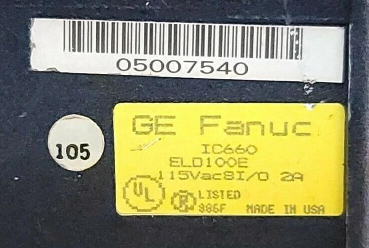 Used GE FANUC IC660ELD100E ELECTRONIC ASSEMBLY FOR GENIUS I/O BLOCK 115 VAC 2A
