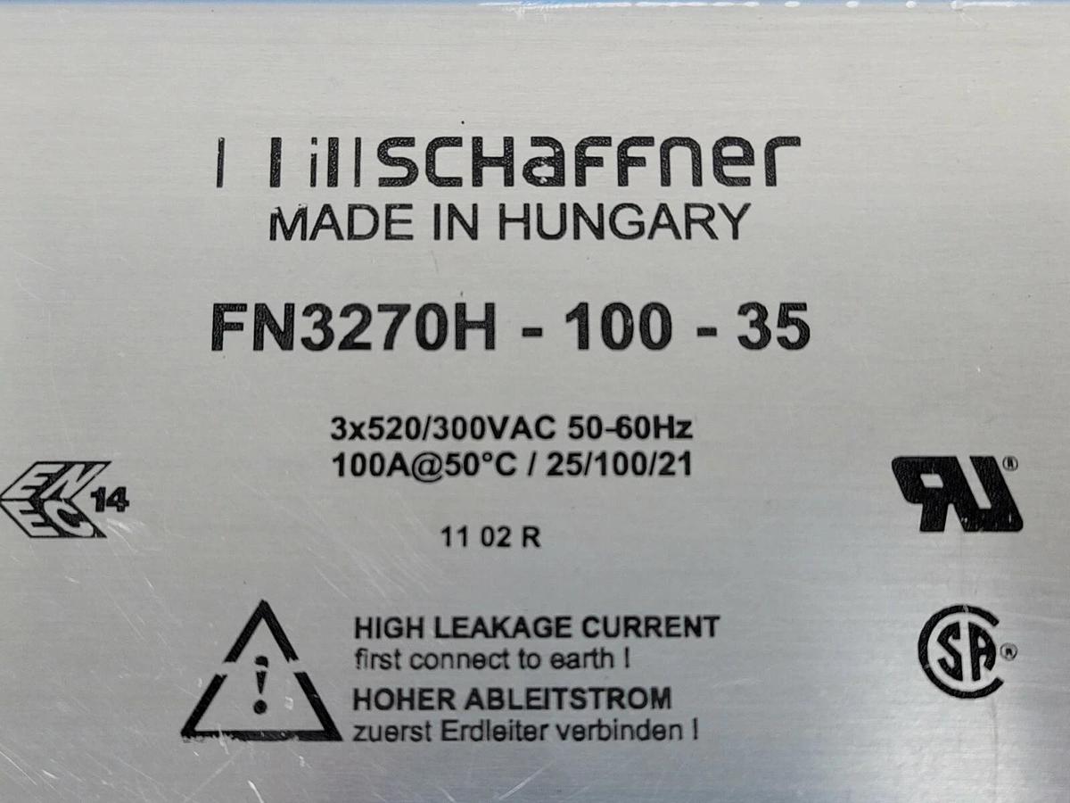 Used SCHAFFNER FN3270H-100-35 RFI POWER LINE FILTER FN3270H10035