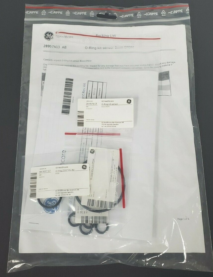 Used NEW GE HEALTHCARE 28-9574-13 O-RING KIT SENSOR 8MM, EPDM 28957413