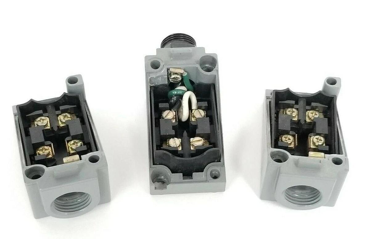 Used LOT OF 3 GENERIC LIMIT SWITCH RECEPTACLES
