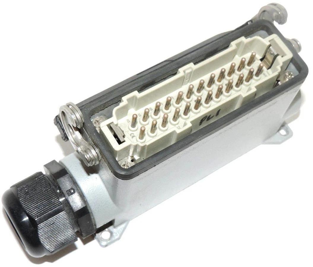 Used ILME 23493 SIDE ENTRY CONNECTOR HOOD WITH ILME 16A-500V MALE CONNECTOR