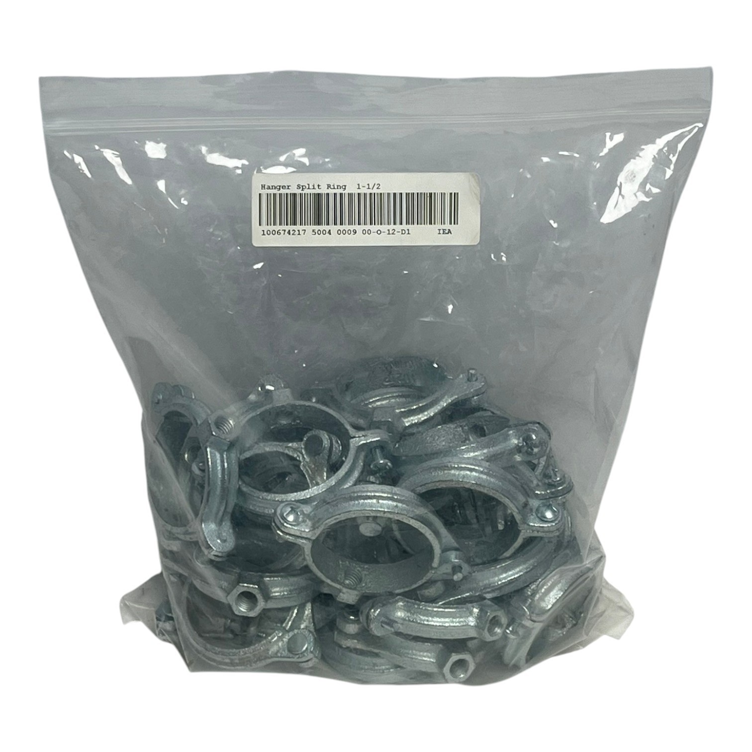 Used Lot of 30 Galvanized Split Pipe Ring Hanger 1-1/2" IPS Malleable Iron , NSNP