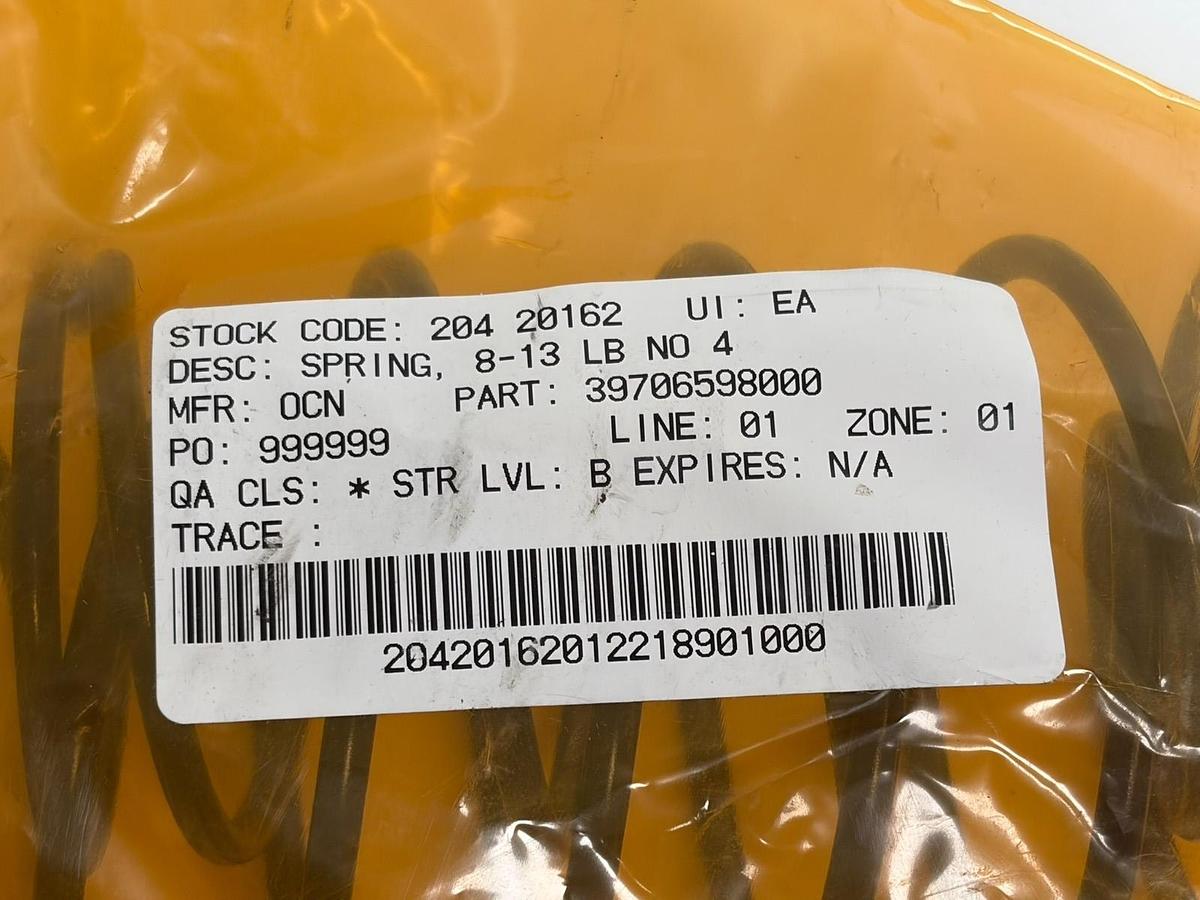 Used Oshkosh Defense 39706598000 Pressure Relief Valve Internal Calibration Spring