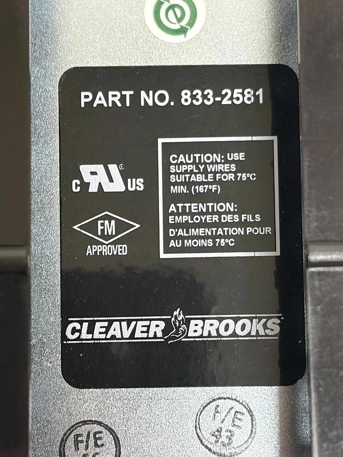 Used New Cleaver-Brooks 833-2581 Wiring Base Open Frame Flame Safeguard Control Box