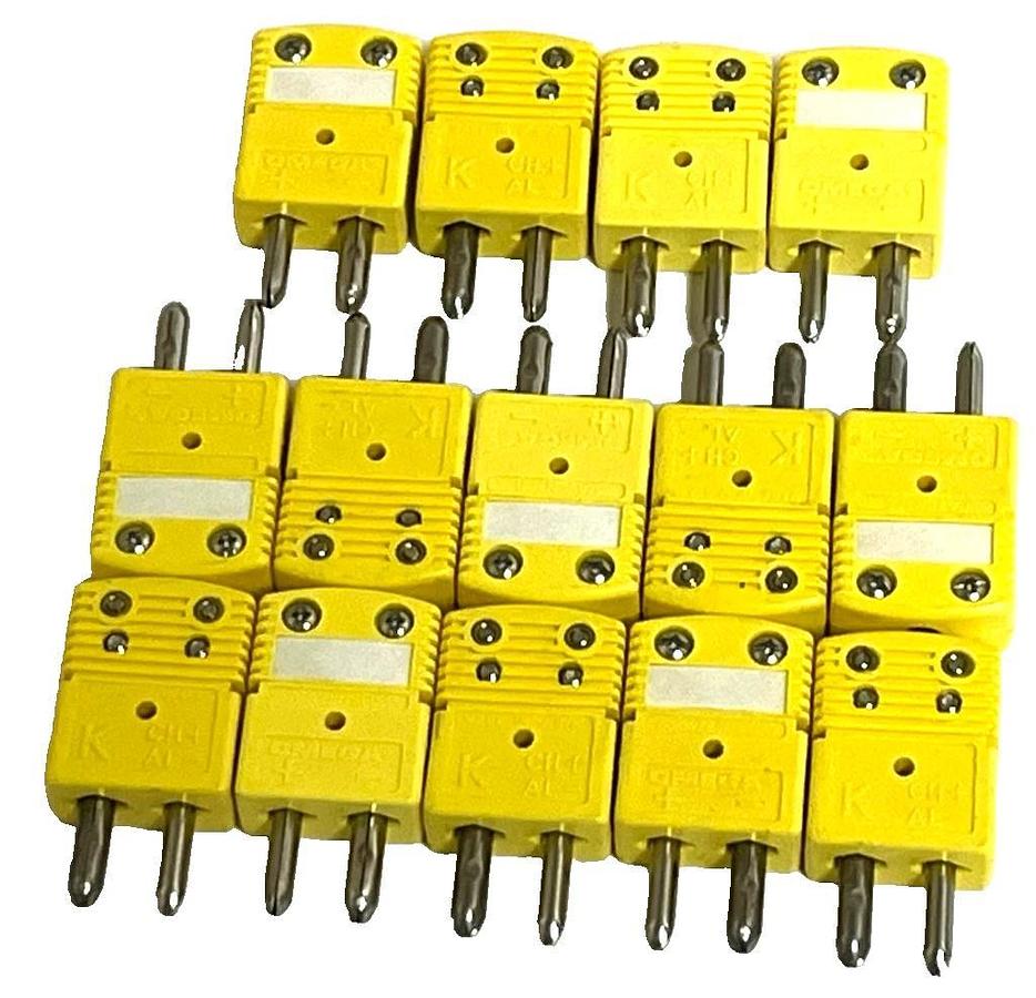 Lot of 14 Omega OSTW-K-M K-Type Thermocouple Connectors Standard Size Male Plug