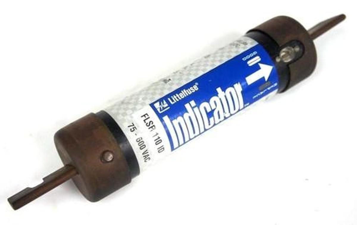 Used LITTELFUSE FLSR-110-ID TIME DELAY CLASS RK5 DUAL ELEMENT FUSE FLSR110ID