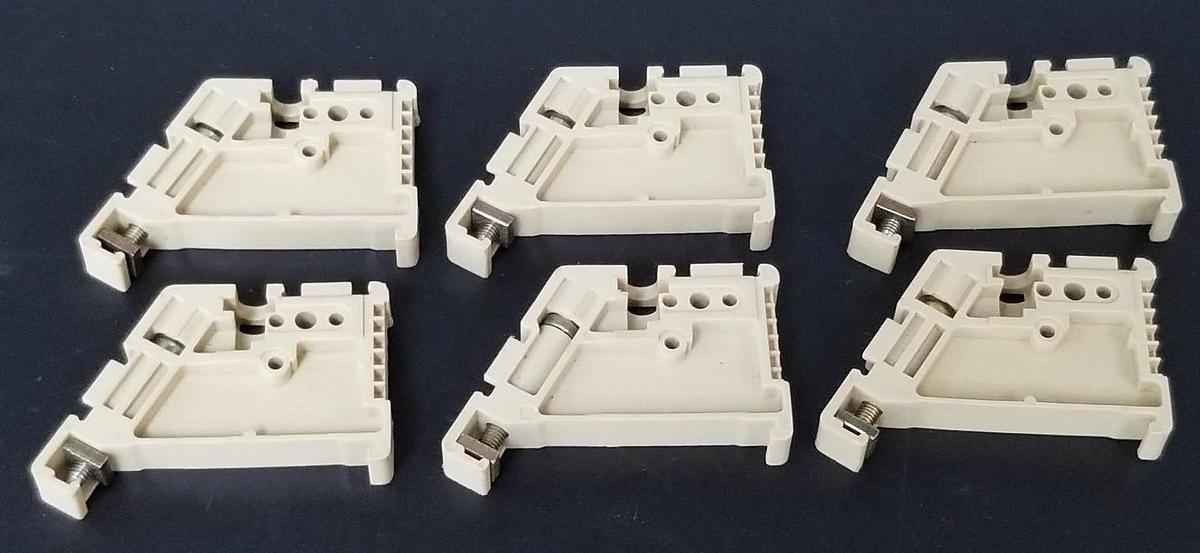 Used LOT OF 6 NEW WEIDMULLER EW-35, TERMINAL BLOCK END BRACKETS 46X27X8.5MM, EW35