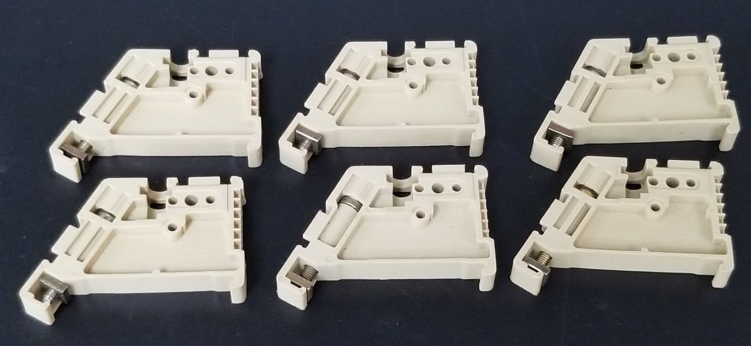 Used LOT OF 6 NEW WEIDMULLER EW-35, TERMINAL BLOCK END BRACKETS 46X27X8.5MM, EW35