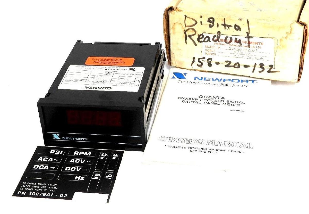 Used NIB NEWPORT QUANTA Q2050-PCR18 OPERATOR INTERFACE PANEL 4-20mA DC Q2050PCR18