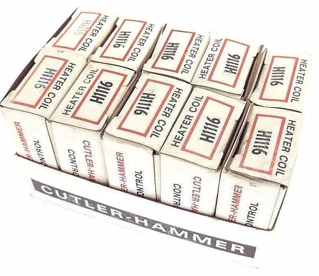 Used LOT OF 10 NIB CUTLER-HAMMER H1116 HEATER ELEMENTS