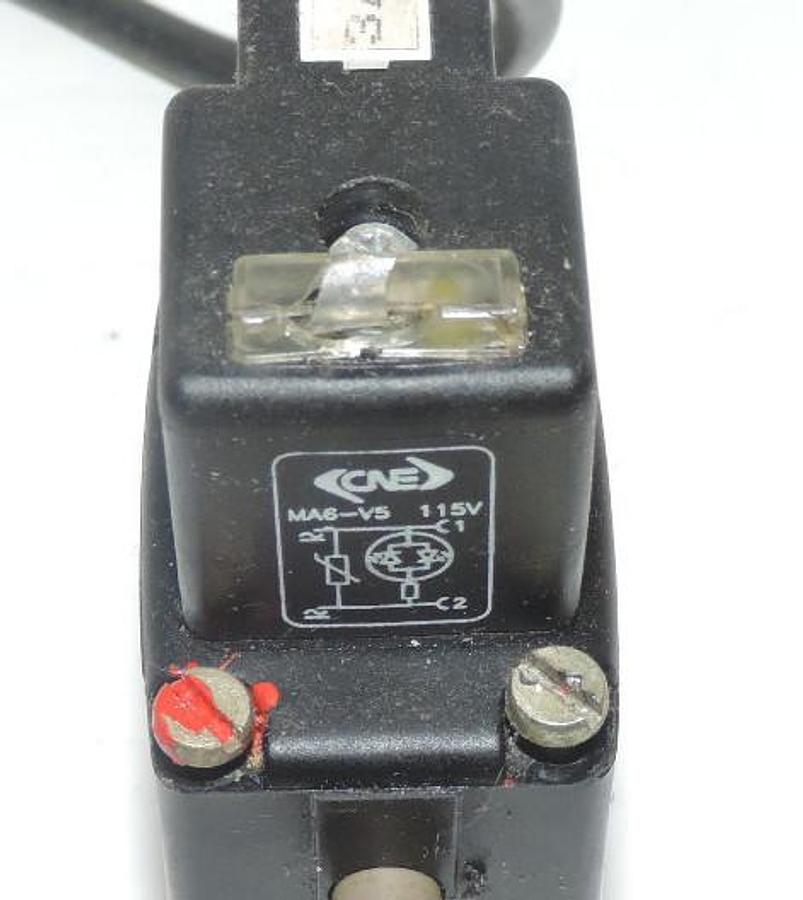 Used LOT OF 6 BURKERT 0331 SOLENOID VAVLVES WITH CNE MA6-V5 CONNECTOR CABLES