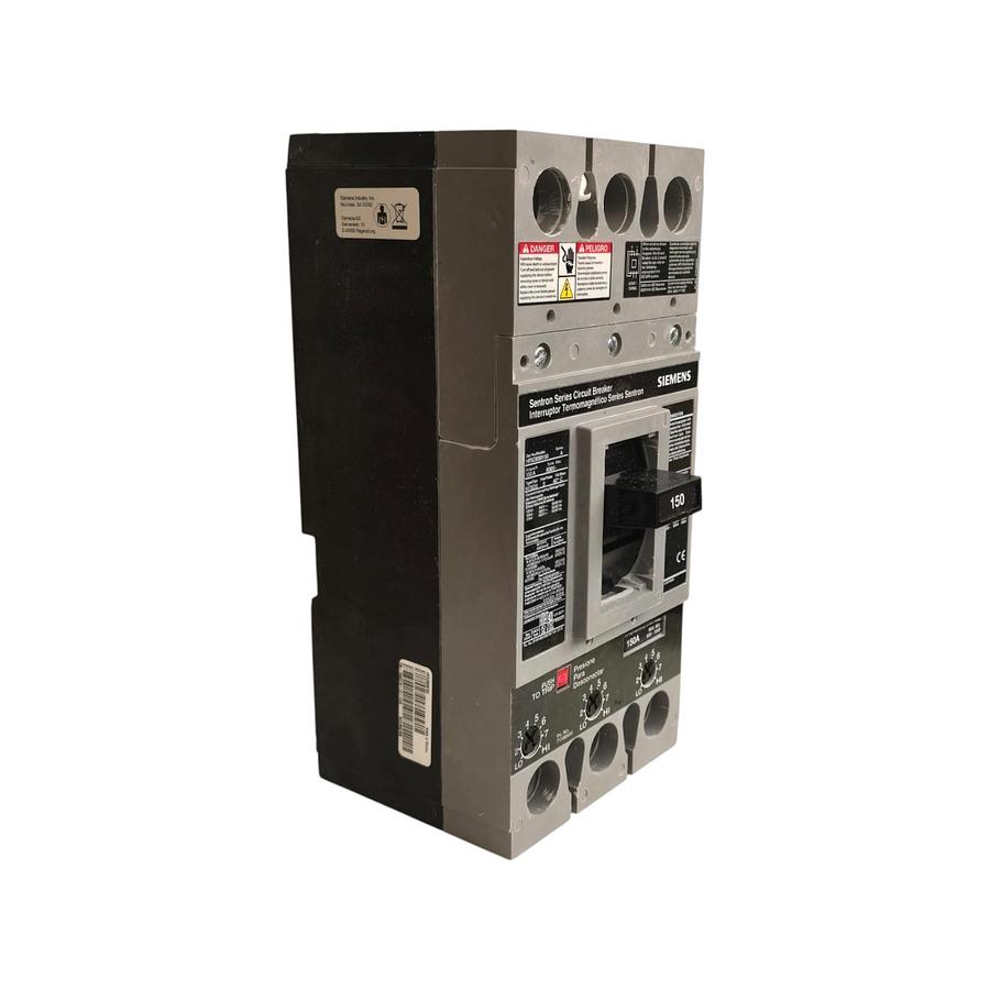 Used SIEMENS HFXD63B150 SENTRON CIRCUIT BREAKER 3P/150A/600V~/65kA@480V~ w/TRIP NSMP