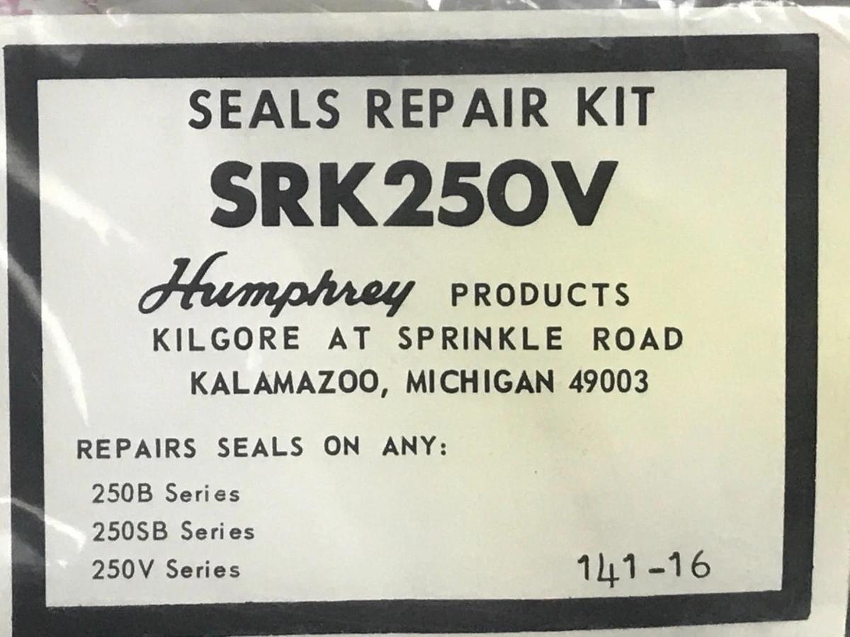 NEW HUMPHREY SRK250V SEALS REPAIR KIT - WORKS FOR 250B, 250SB & 250V SERIES