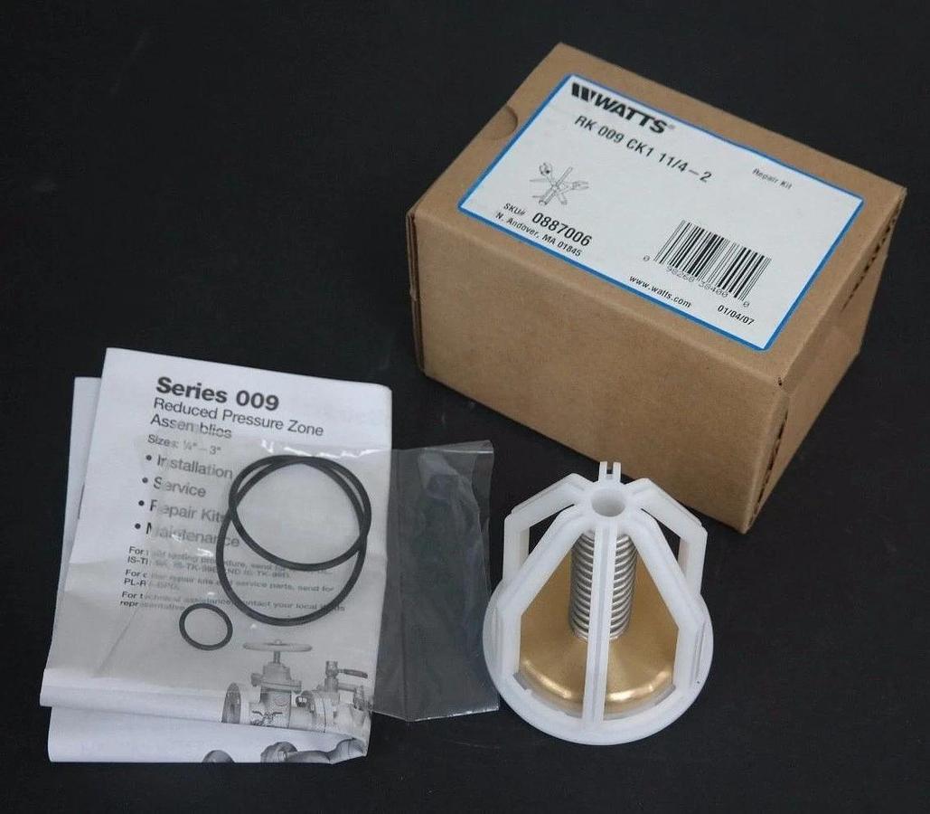 Used NIB WATTS RK 009 CK1 1 1/4-2 CHECK VALVE REPAIR KIT RK009CK1 1.25"-2"