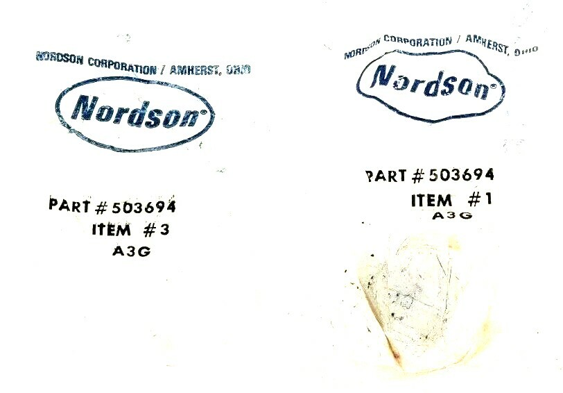 Used NEW NORDSON 503694 SIPHON BALL SEAT KIT *INCOMPLETE* (MISSING SIPHON BALL CAGE)